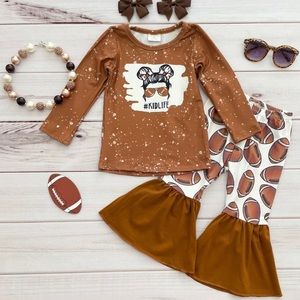 New!! Toddler Girl Boutique Kidlife Football Outfit